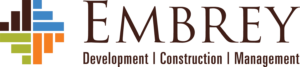 Embrey Development, Construction, Management logo.
